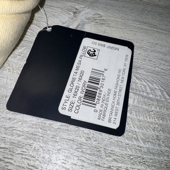 NWT Pendleton Glorieta Mesa Wool Throw Pillow 16x20 Ivory USA NWT - Picture 5 of 6